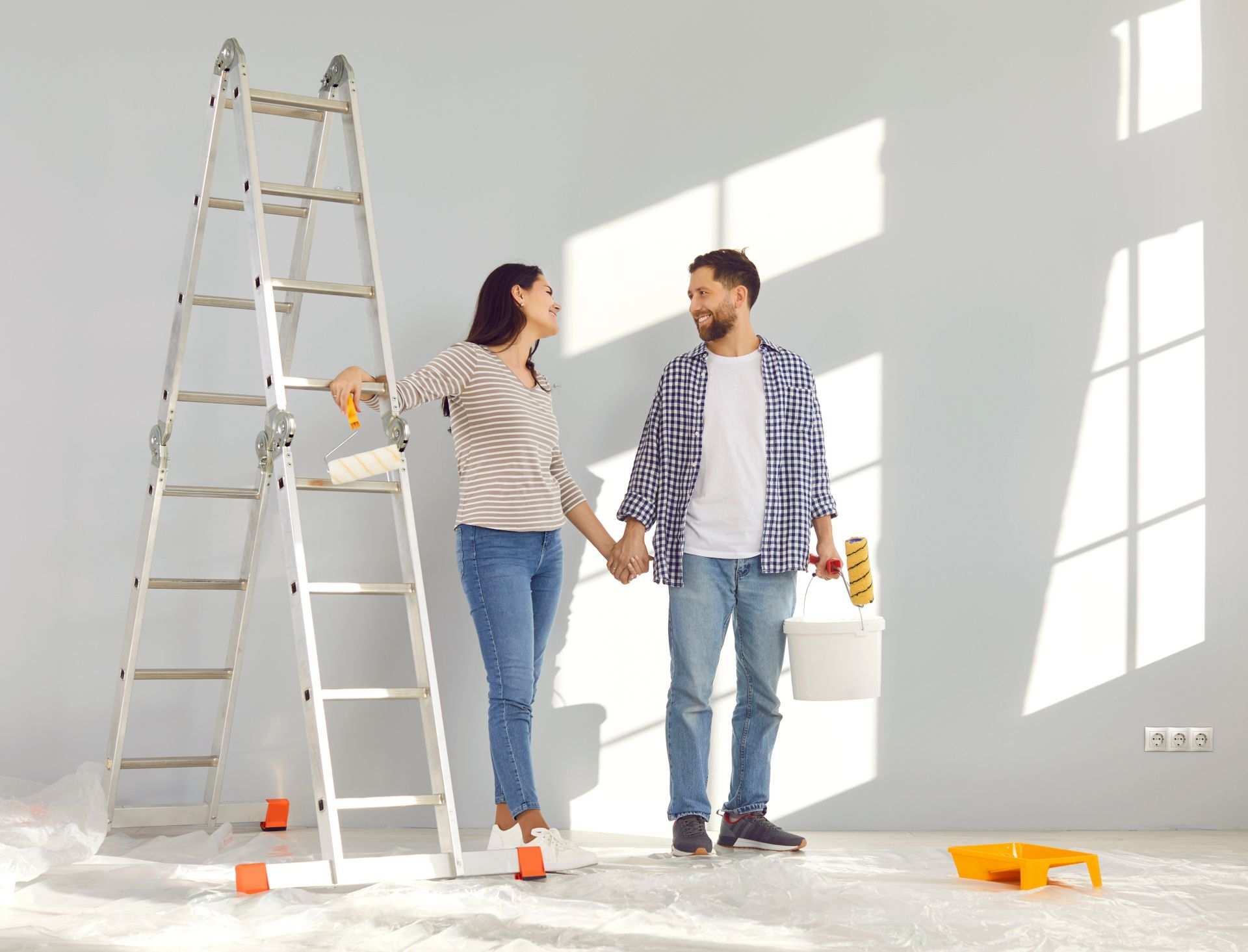 couple in a room that's being renovated