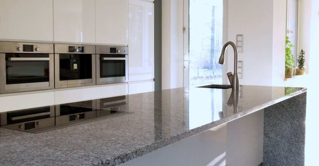 granite worktops in lavish kitchen